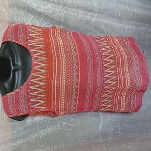 Earthbound Sleeveless tank top, slightly sheer, cool, hi/low hem